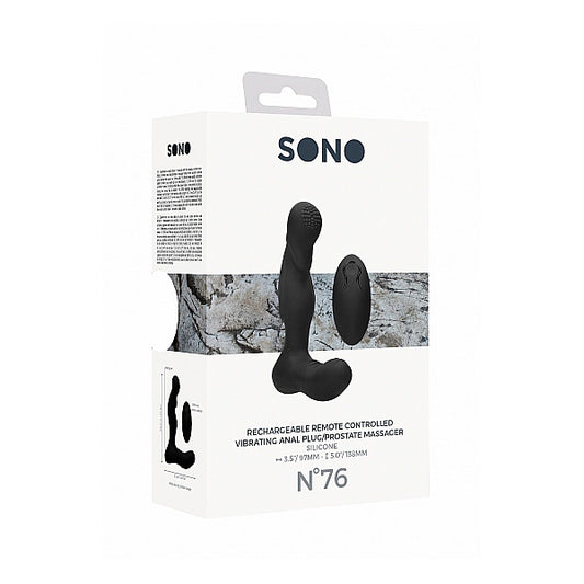 Sono No. 76 Vibrating Anal Plug / P Massager Black | 8714273549051 | Available at EroticWarehouse.com