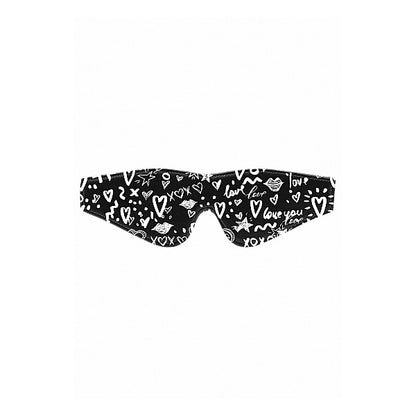 Printed Eye Mask Love Street Art Fasion Black | 8714273549150 | Available at EroticWarehouse.com