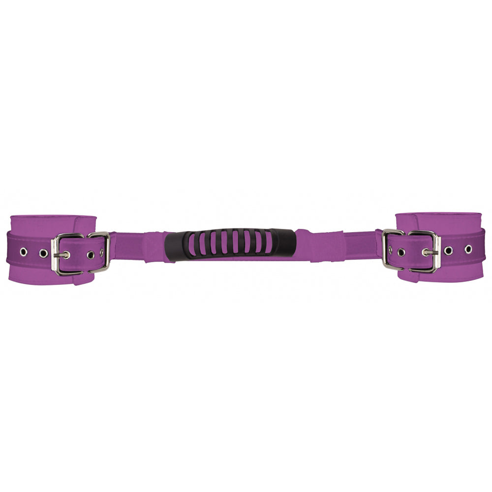Ouch! Adjustable Leather Handcuffs Purple | 8714273580795 | Available at EroticWarehouse.com