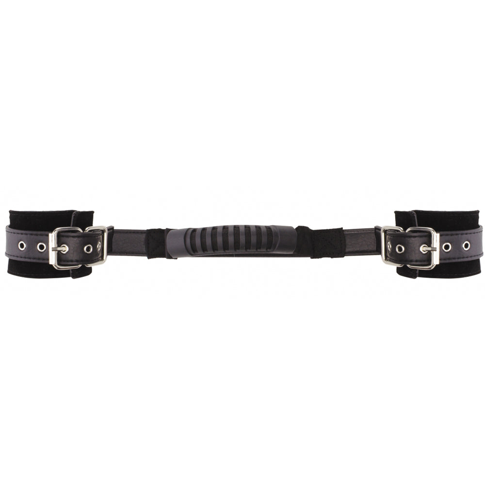Ouch! Adjustable Leather Handcuffs Black | 8714273580801 | Available at EroticWarehouse.com