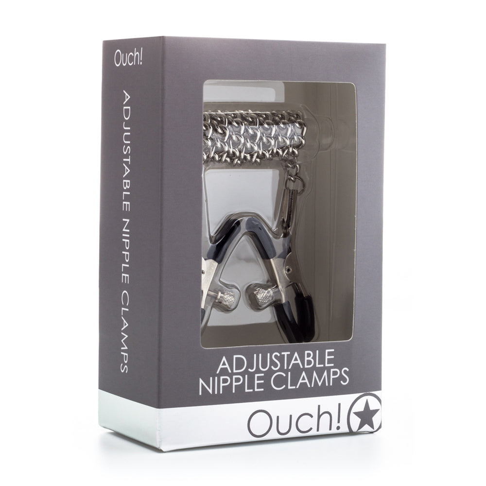 Ouch! Adjustable Nipple Clamps Metal | 8714273798435 | Available at EroticWarehouse.com