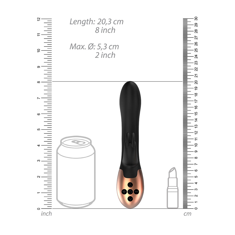 Elegance Heating Rabbit Vibrator Opulent Black | 8714273924933 | Available at EroticWarehouse.com