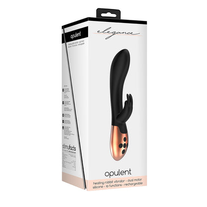 Elegance Heating Rabbit Vibrator Opulent Black | 8714273924933 | Available at EroticWarehouse.com