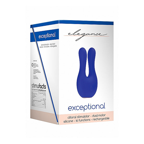 Elegance Dual Motor Clitoral Stimulator Exceptional Blue | 8714273925138 | Available at EroticWarehouse.com