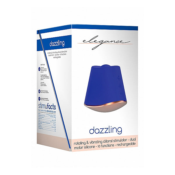 Elegance Rotating & Vibrating Clitoral Stimulator Dazzling Blue | 8714273925411 | Available at EroticWarehouse.com