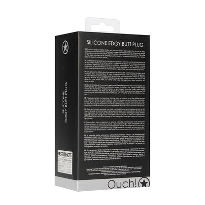 Ouch! Edgy Butt Plug Black | 8714273925886 | Available at EroticWarehouse.com