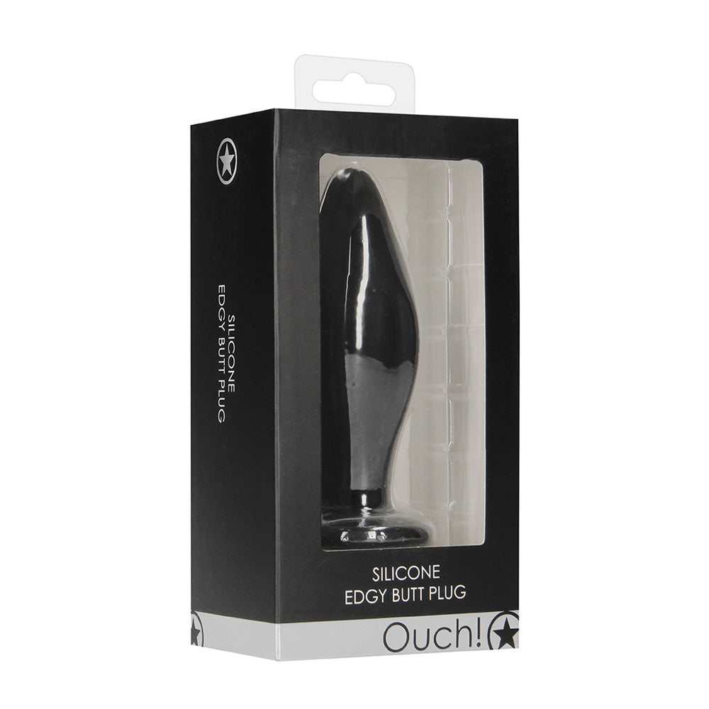 Ouch! Edgy Butt Plug Black | 8714273925886 | Available at EroticWarehouse.com