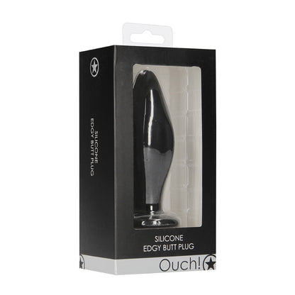 Ouch! Edgy Butt Plug Black | 8714273925886 | Available at EroticWarehouse.com