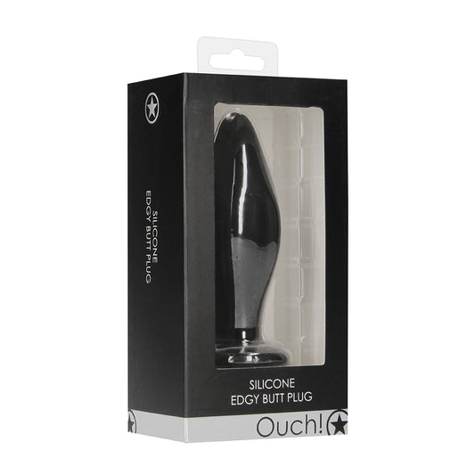 Ouch! Edgy Butt Plug Black | 8714273925886 | Available at EroticWarehouse.com