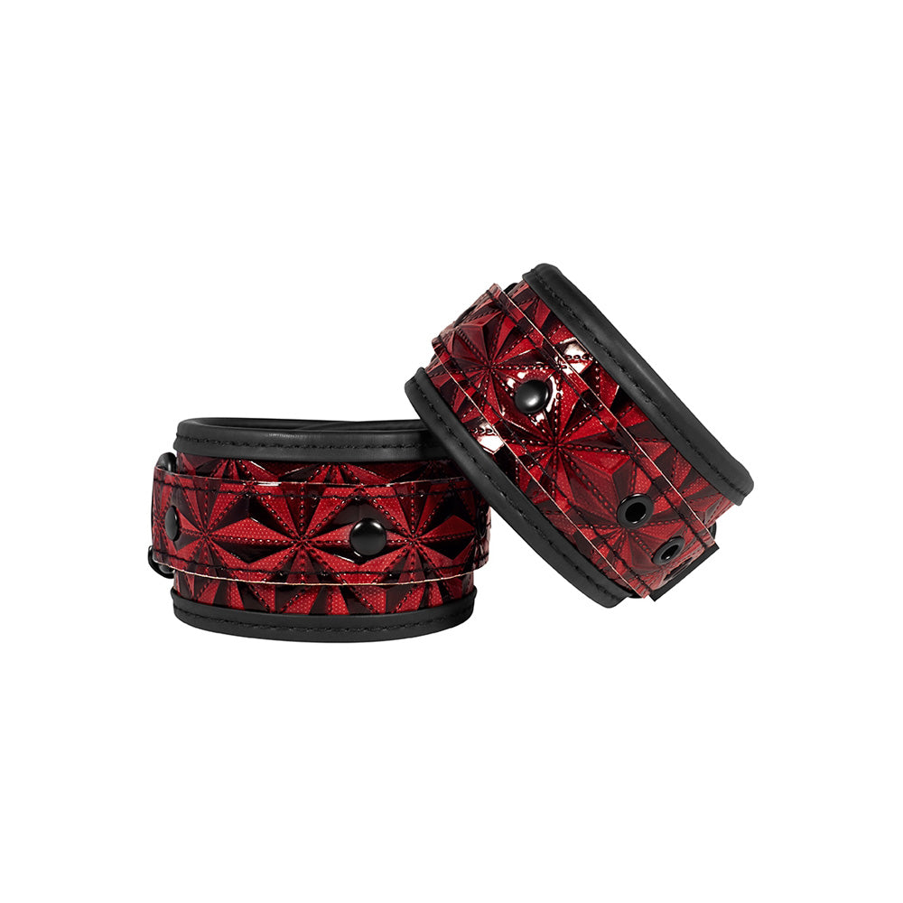 Ouch! Luxury Hand Cuffs Burgundy | 8714273928610 | Available at EroticWarehouse.com