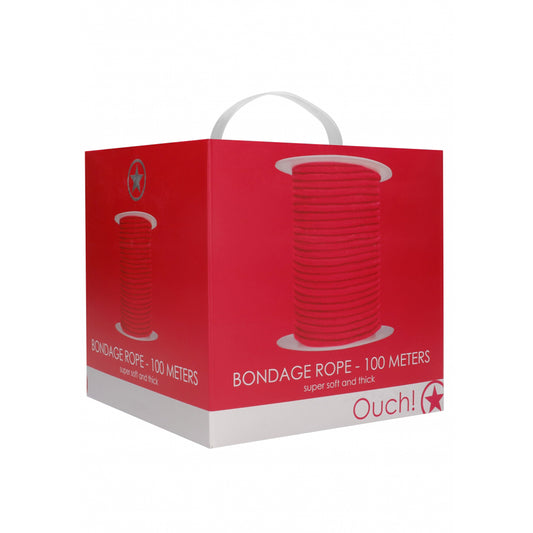 Ouch! Bondage Rope 100 Meter Red | 8714273929273 | Available at EroticWarehouse.com
