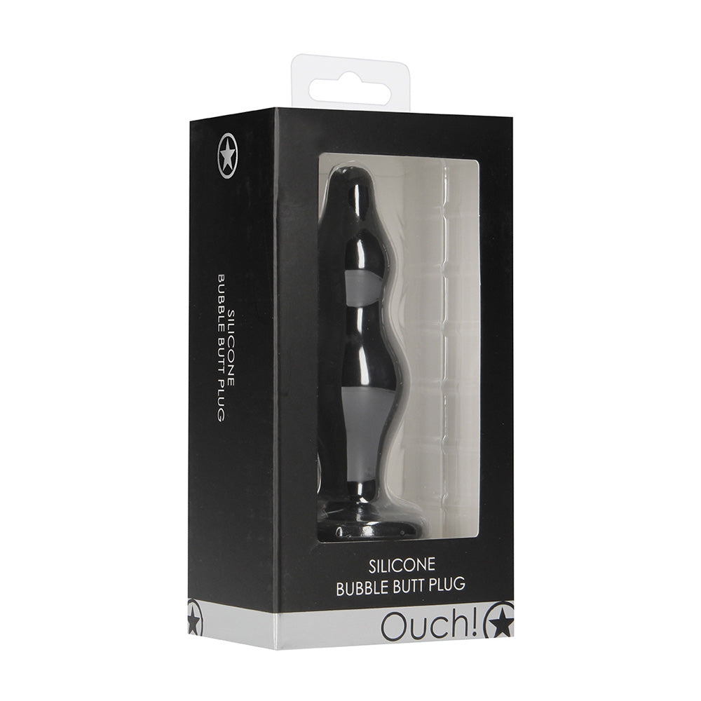 Ouch! Bubble Butt Plug Black | 8714273930682 | Available at EroticWarehouse.com