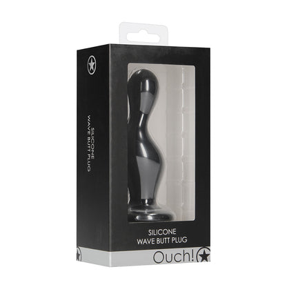 Ouch! Wave Butt Plug Black | 8714273930712 | Available at EroticWarehouse.com