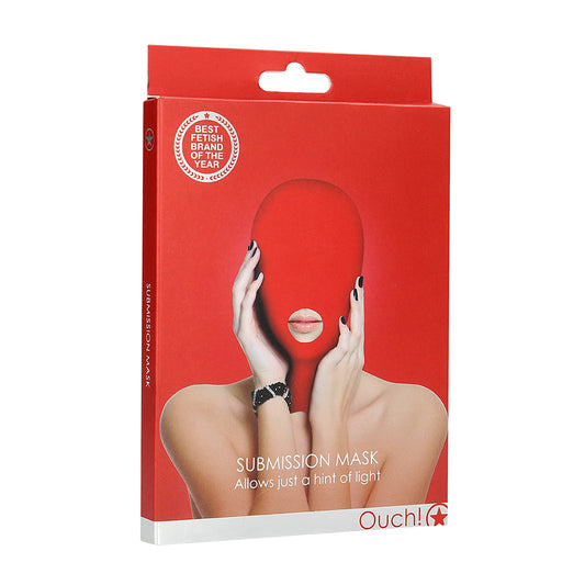 Ouch! Submission Mask Red | 8714273949615 | Available at EroticWarehouse.com
