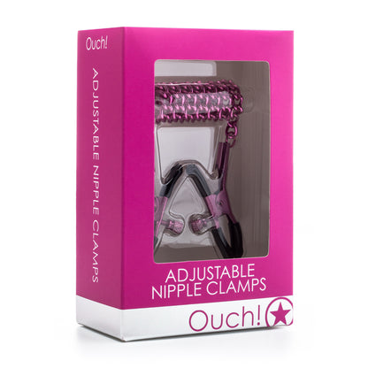 Ouch! Adjustable Nipple Clamps Pink | 8714273950635 | Available at EroticWarehouse.com
