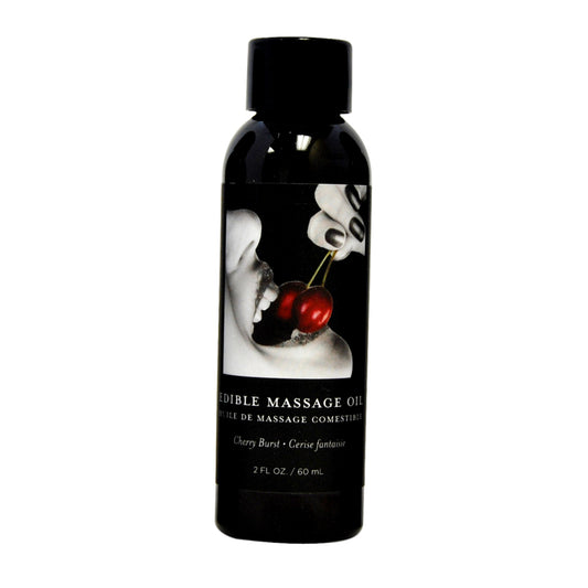 Edible Massage Oil Cherry 2 oz. | 879959004373 | Available at EroticWarehouse.com