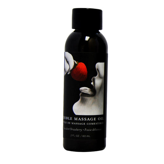 Edible Massage Oil Strawberry 2 oz. | 879959004397 | Available at EroticWarehouse.com