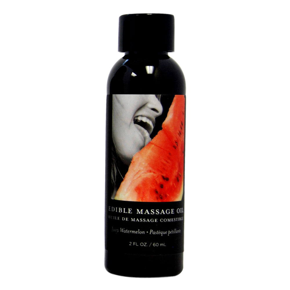 Edible Massage Oil Watermelon 2 oz. | 879959004489 | Available at EroticWarehouse.com