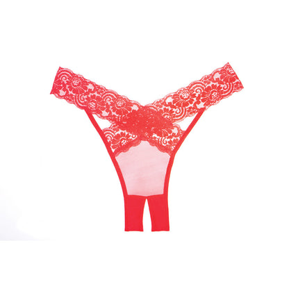 Adore Desire Panty Crotchless One Size Red | 883045913012 | Available at EroticWarehouse.com