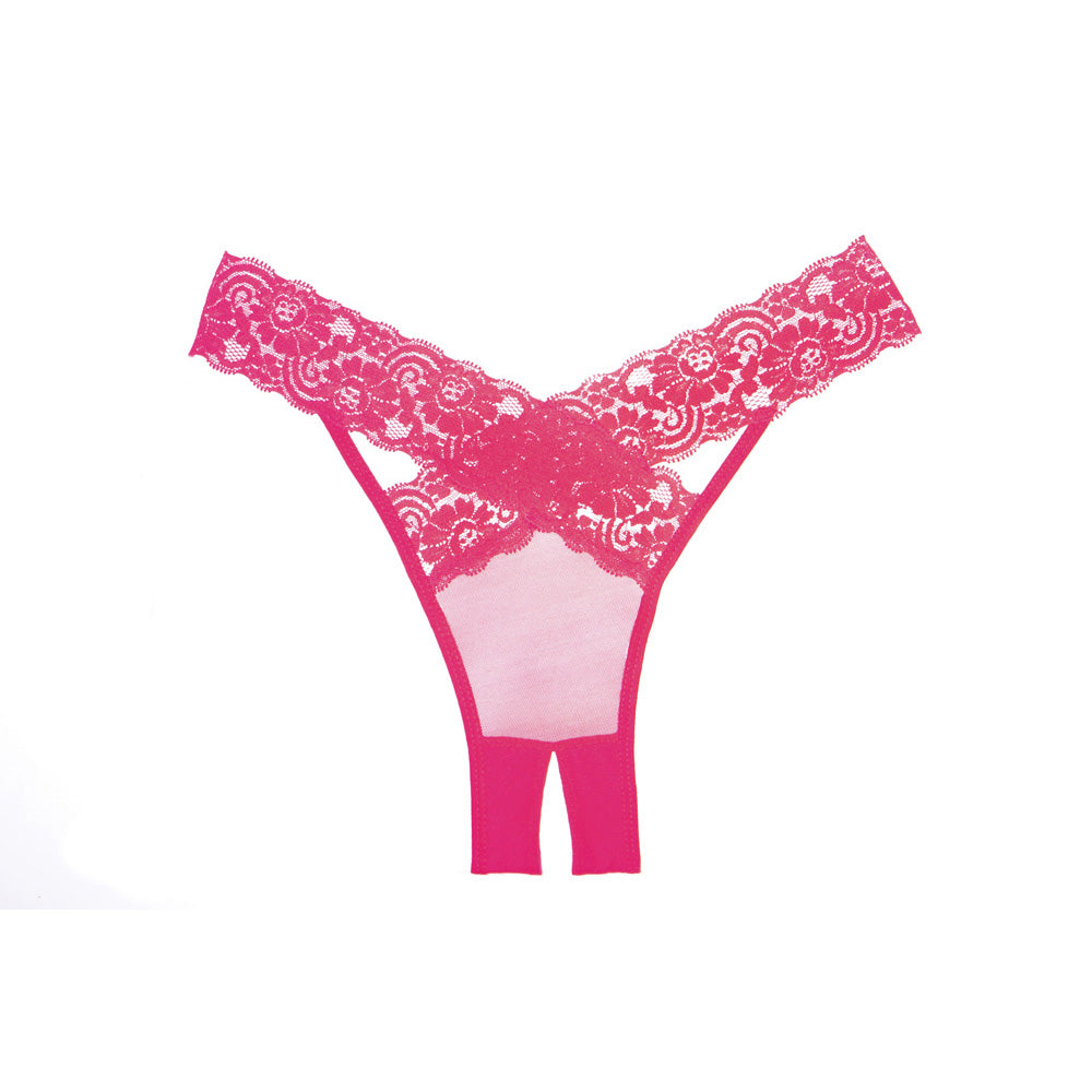 Adore Desire Panty Crotchless One Size Hot Pink | 883045913203 | Available at EroticWarehouse.com