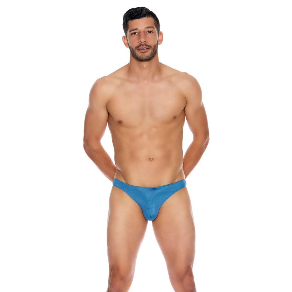 Men's Microfiber Open Back Underwear Blue S/M | 8932130508137 | Available at EroticWarehouse.com