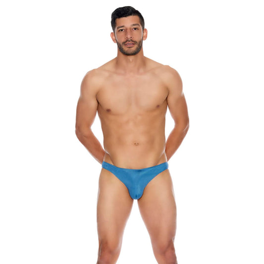 Men's Microfiber Open Back Underwear Blue S/M | 8932130508137 | Available at EroticWarehouse.com