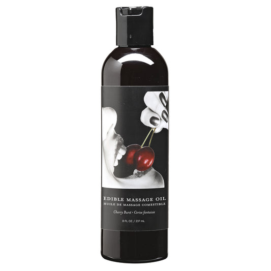 Massage Oil Edible Cherry 8 oz. | 898788000912 | Available at EroticWarehouse.com