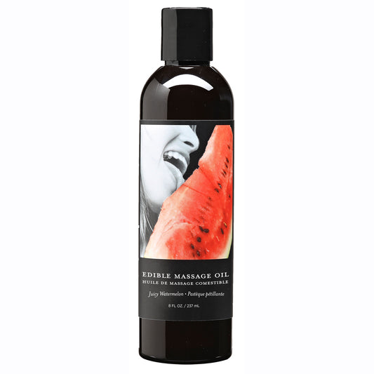 Massage Oil Edible Watermelon 8 oz. | 898788000943 | Available at EroticWarehouse.com