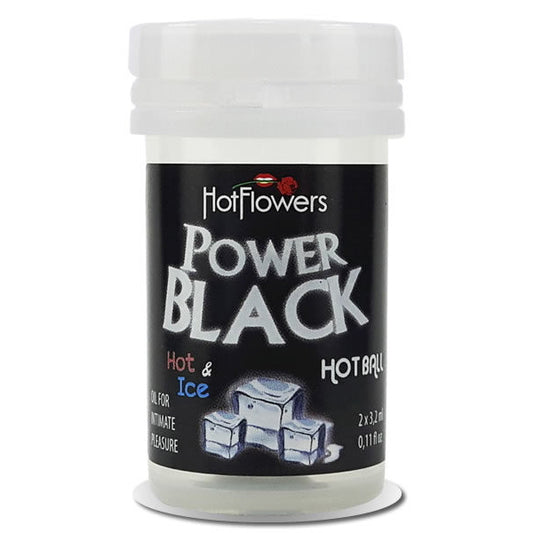 Massage Oil Hot Ball Power Black 2Pk | 7898911453342 | Available at EroticWarehouse.com