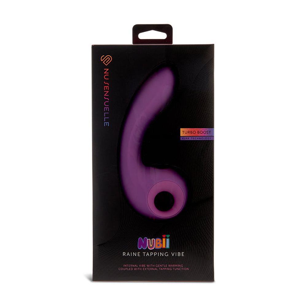 Raine Nubii External Tapping Vibe W/ Turbo Boost And Heat Purple | 9342851003757 | Available at EroticWarehouse.com