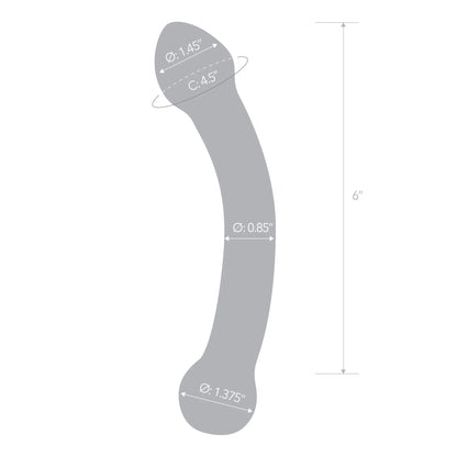 7 Inch Curved Glass G-Spot And Prostate Stimulator | 4890808169681 | Available at EroticWarehouse.com