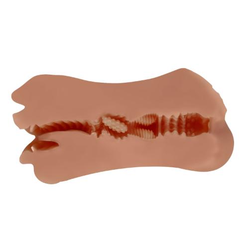 Zoey Mouth And Pussy Double Entrance Masturbator Sleeve - Brown | 6959532360165 | Available at EroticWarehouse.com