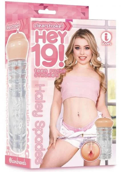 Hey 19 - Clear Celebrity Pussy Stroker - Haley Spades | 847841024198 | Available at EroticWarehouse.com