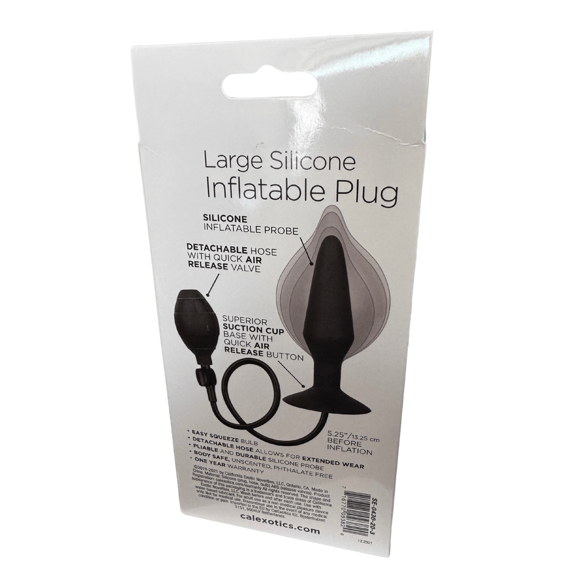 Large Silicone Inflatable Plug by CalExotics | 716770093820 | Available at EroticWarehouse.com