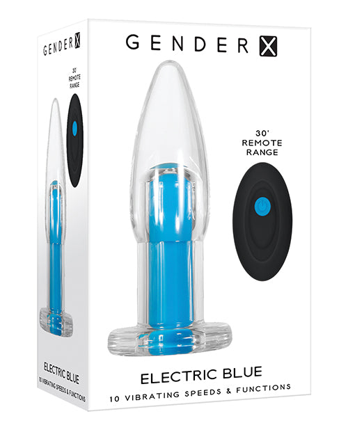 Gender X Electric Blue Butt Plug | 844477019161 | Available at EroticWarehouse.com