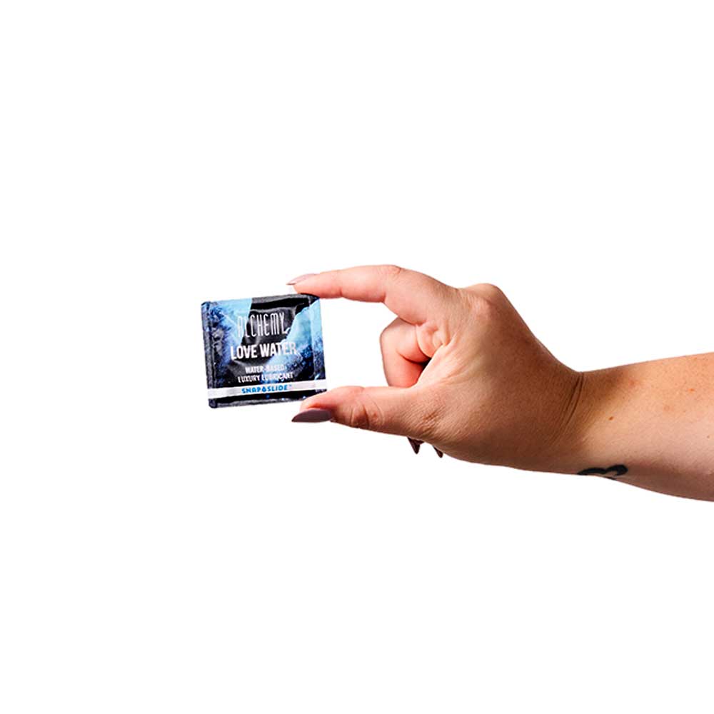 Alchemy Love Water Snap Slide Display - 12 Packs 16 Ct -Water-Based Lubricant | 850013071708 | Available at EroticWarehouse.com