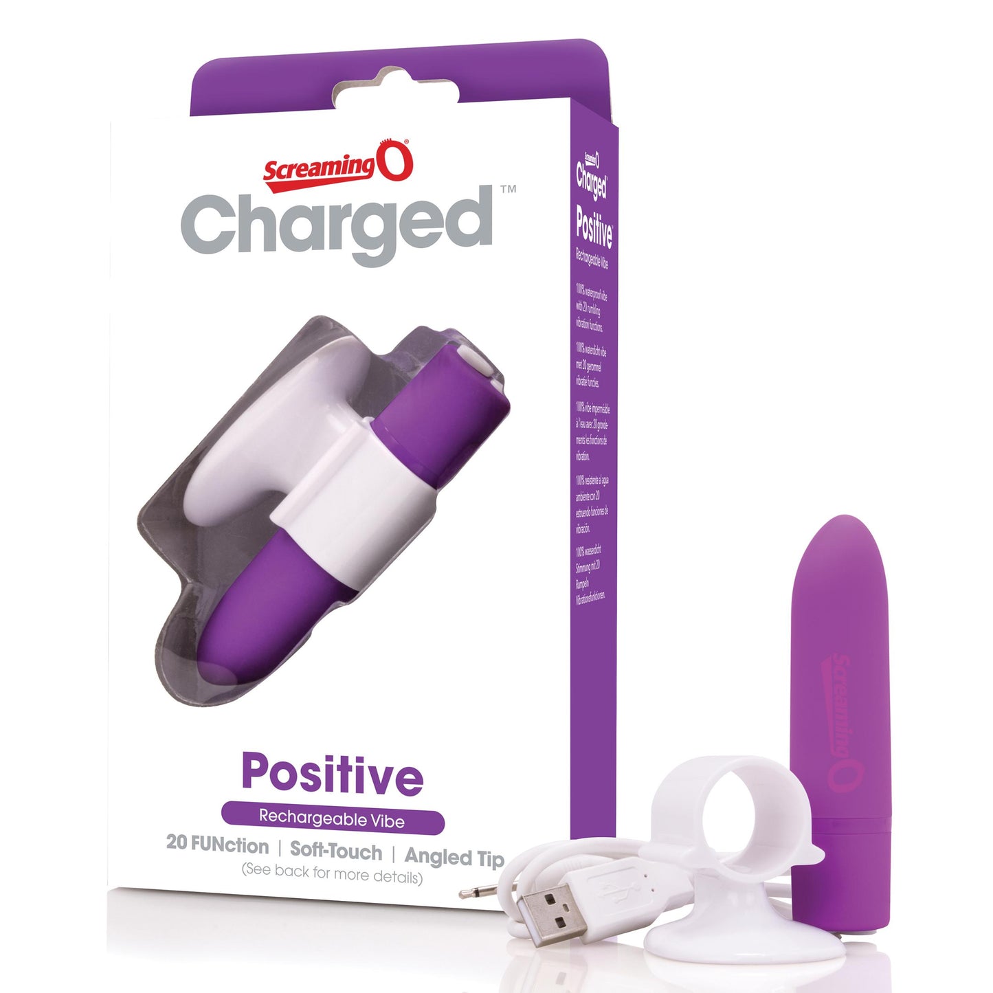 Charged Positive Rechargeable Vibe - Grape | 817483012358 | Available at EroticWarehouse.com