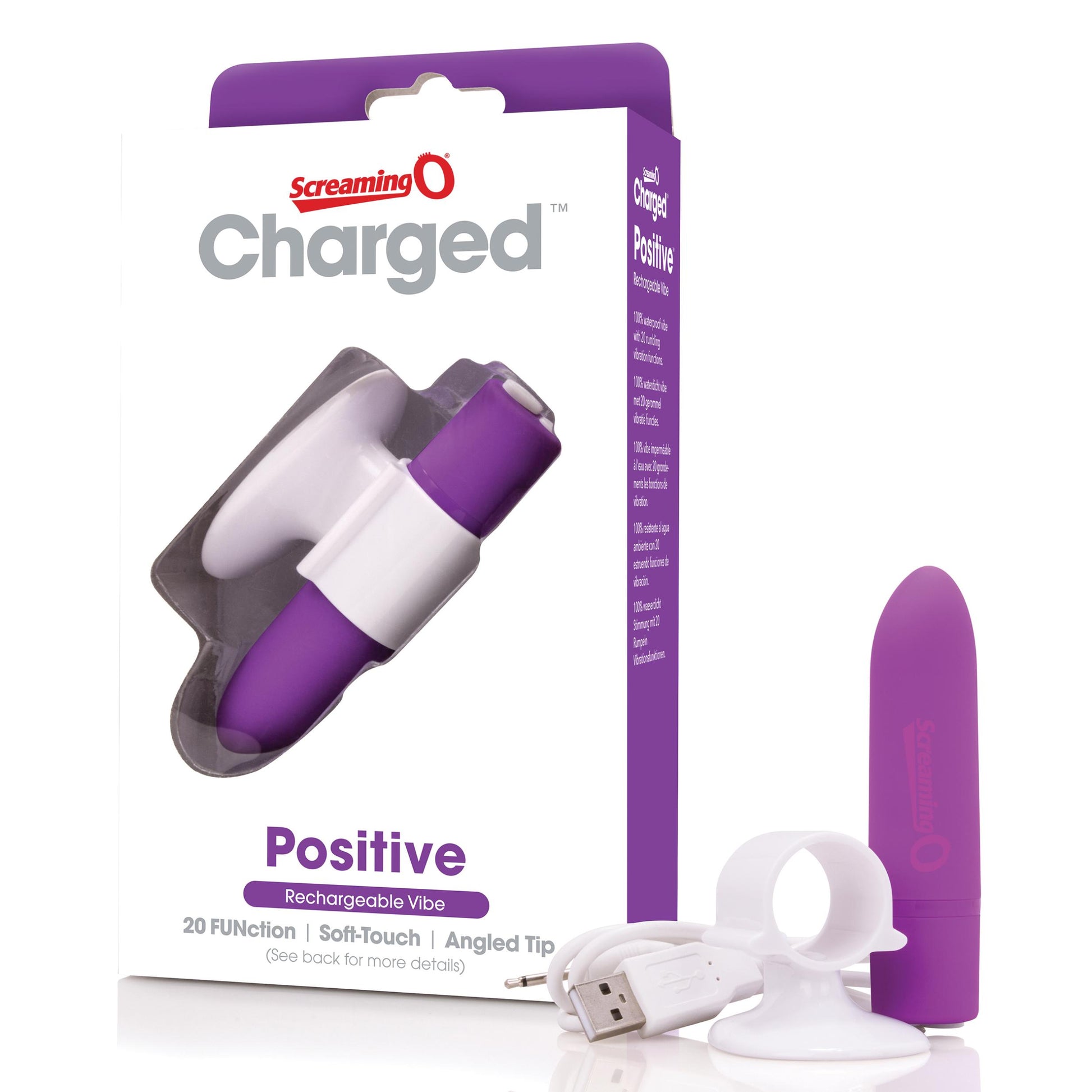 Charged Positive Rechargeable Vibe - Grape | 817483012358 | Available at EroticWarehouse.com