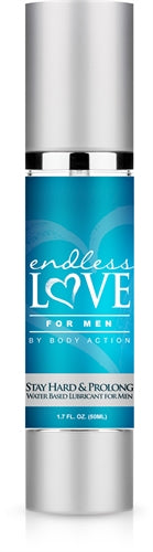 Endless Love for Men Stay Hard and Prolong Water Based Lubricant 1.7 Oz by Body Action 679359000728 available at EroticWarehouse.com