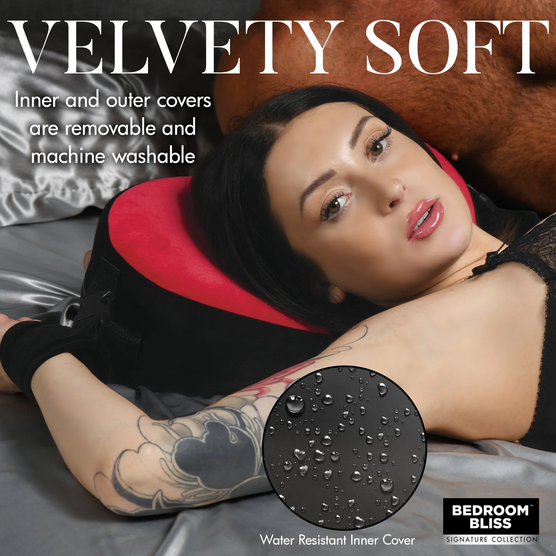 Bondage Love Pillow - Black/red | 848518054203 | Available at EroticWarehouse.com