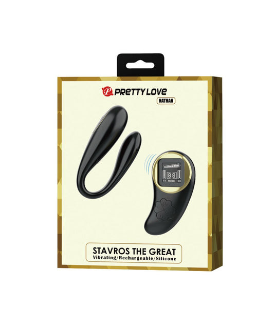 Nathan Double Pleasure Remote Control Vibrator - Black | 6959532329698 | Available at EroticWarehouse.com