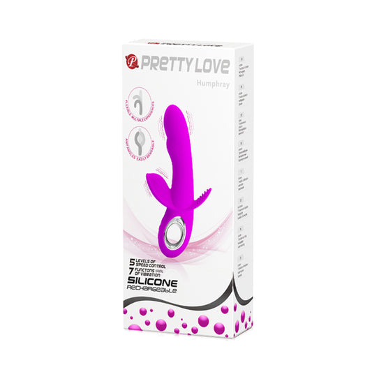 Pretty Love Humphrey Bendable Front and Back Rabbit - Fuchsia | 6959532321937 | Available at EroticWarehouse.com
