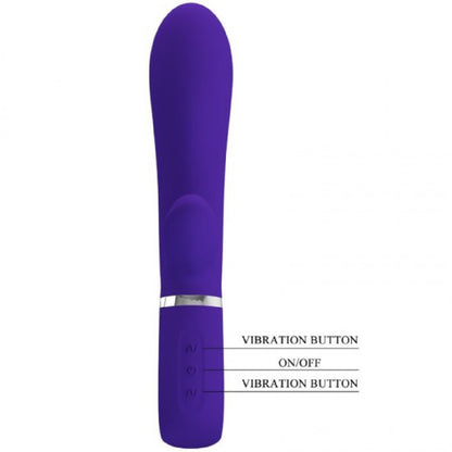 Thomas Super Soft Silicone Rabbit Vibrator - Purple | 6959532334784 | Available at EroticWarehouse.com