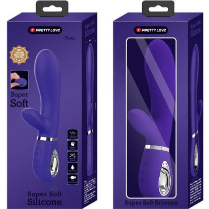 Thomas Super Soft Silicone Rabbit Vibrator - Purple | 6959532334784 | Available at EroticWarehouse.com