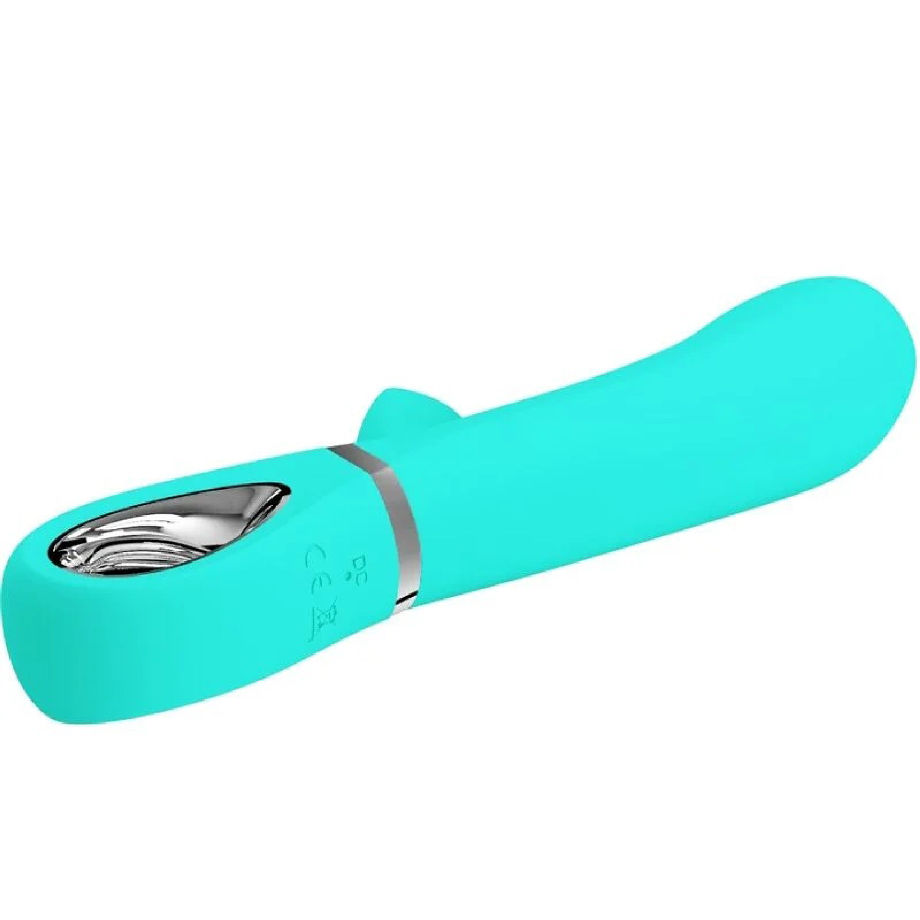 Thomas Super Soft Silicone Rabbit Vibrator - Turquoise | 6959532334937 | Available at EroticWarehouse.com