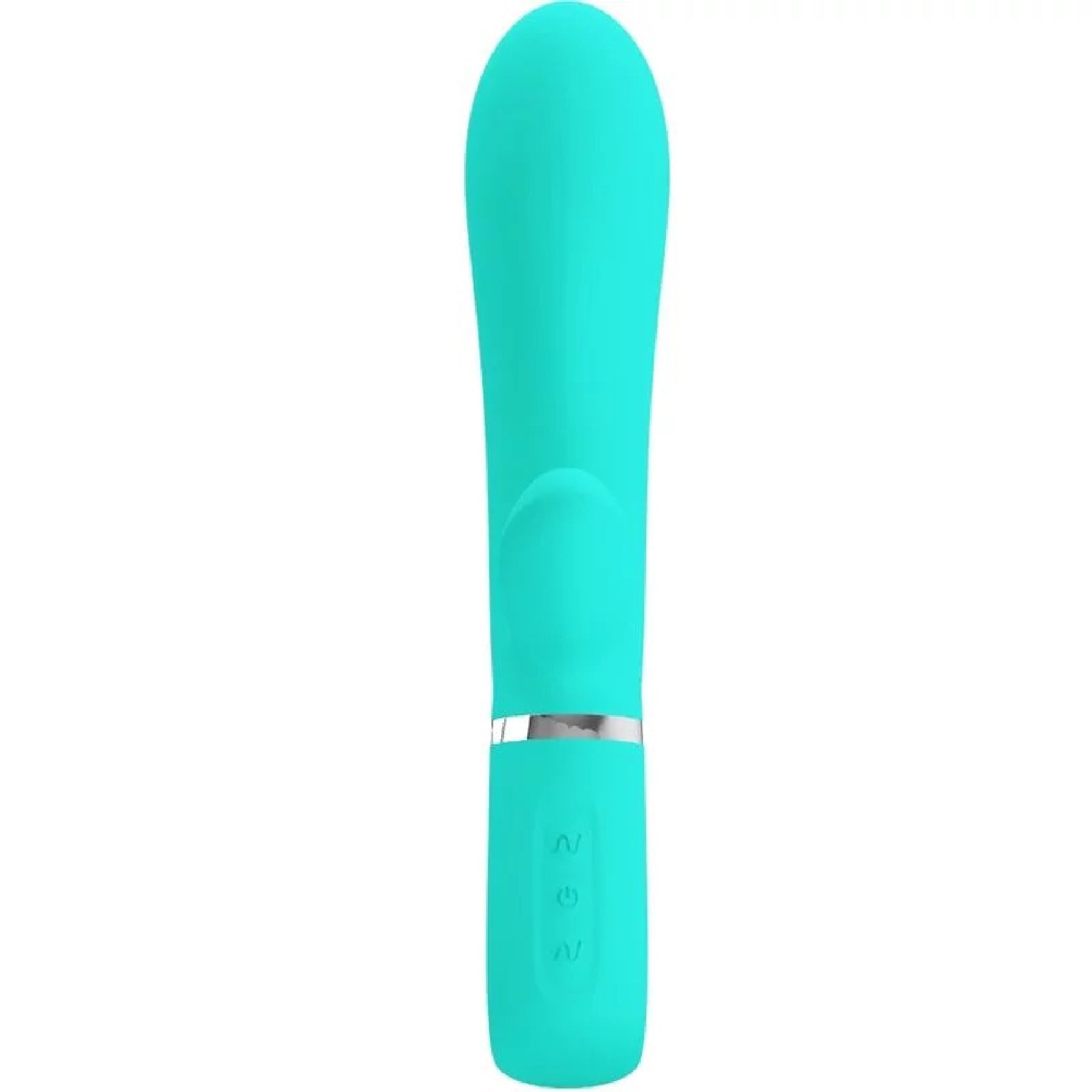 Thomas Super Soft Silicone Rabbit Vibrator - Turquoise | 6959532334937 | Available at EroticWarehouse.com