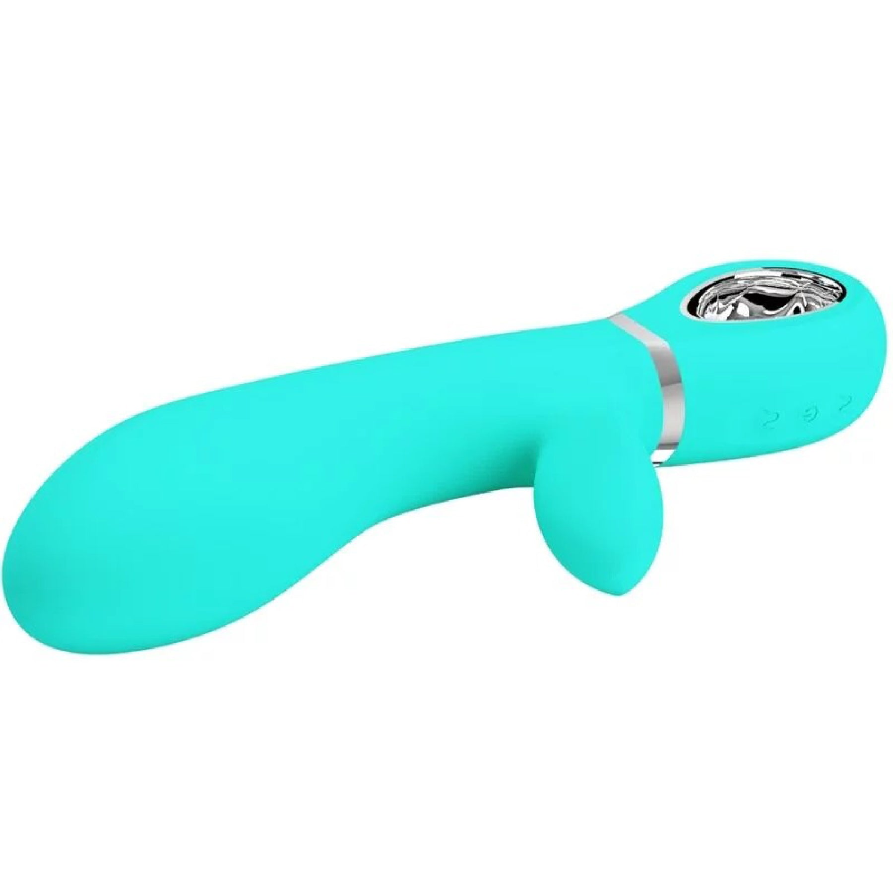 Thomas Super Soft Silicone Rabbit Vibrator - Turquoise | 6959532334937 | Available at EroticWarehouse.com