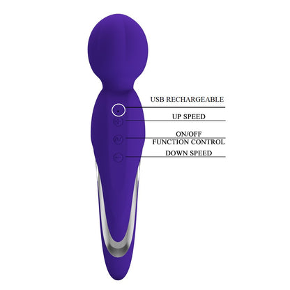 Walter Super Soft Silicone Wand - Violet | 6959532334777 | Available at EroticWarehouse.com