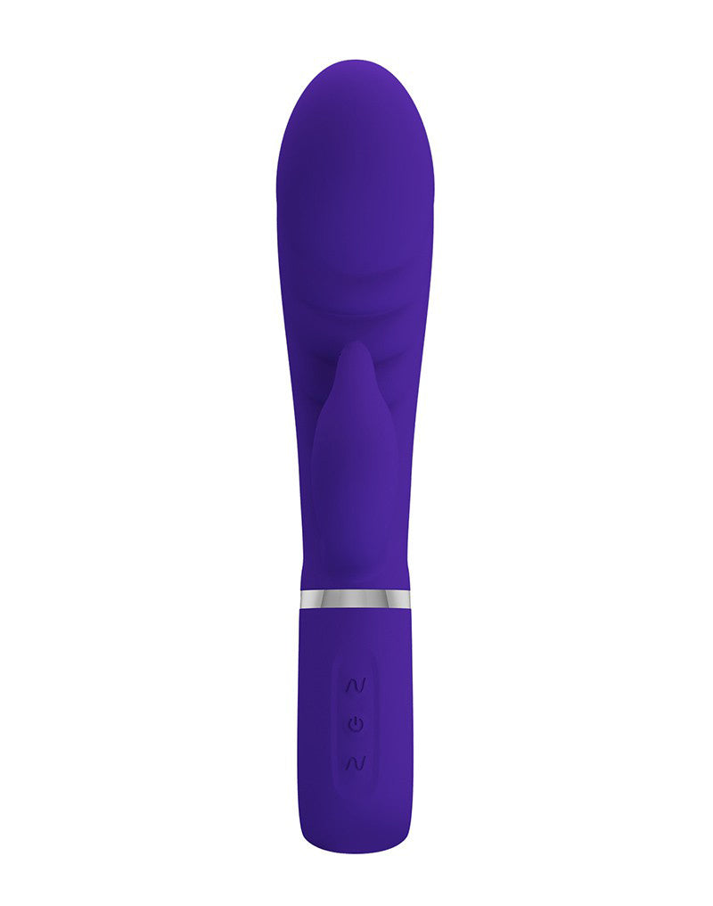 Prescott Super Soft Rabbit Silicone Vibrator - Purple | 6959532334791 | Available at EroticWarehouse.com