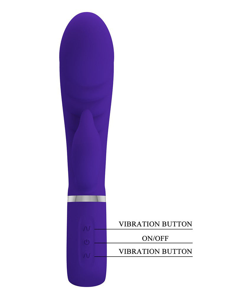 Prescott Super Soft Rabbit Silicone Vibrator - Purple | 6959532334791 | Available at EroticWarehouse.com